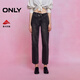 ONLY2026春季新款百搭高腰顯瘦九分褲直筒褲牛仔褲女|126149014 J09深牛仔灰色 L L標準褲長(cháng)