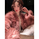 三吉黑花【松煙】仿狐貍毛環(huán)保皮草毛毛外套女2025新款茸茸巨好看 絳粉 S