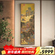 古歌空間 焦點(diǎn)藝術(shù)新中式沙發(fā)背景墻掛畫(huà)2025最新款大氣壁畫(huà)仇英桃村草堂圖玄關(guān)銅畫(huà) 桃村草堂圖【大尺寸】658x1955mm 黑胡桃實(shí)木畫(huà)框 銅彩燒工藝+黃銅畫(huà)芯+包安裝