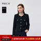 PRICH法式小香風(fēng)羊毛圓領(lǐng)西裝2025冬季新款肌理感優(yōu)雅短外套新年 19黑色 M 165
