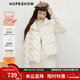 紅袖甜美泡芙羽絨服2025冬季新款女裝90白鴨絨云朵絎縫保暖百搭短外套 米白004 M