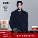 雨果博斯BOSS【含羊絨 禮物】男士25年冬季新款羊毛混紡修身大衣外套 404-深藍色 L (50)
