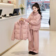 女童加絨加厚套裝秋冬裝2025新款韓版洋氣女孩休閑馬甲衛衣三件套 粉色加絨三件套【衛衣+褲子+馬甲】 150