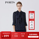 PORTS寶姿春夏新品女裝真絲上裝LM8B100MPS145 丈青印花 M (6)