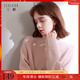三彩2025冬季新款純色毛衣半高領(lǐng)針織衫插肩袖寬松毛衫簡(jiǎn)約M 櫻花粉 L 165/88A