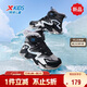 特步（XTEP）童鞋破冰1.0棉靴冬季男童獺兔絨高幫保暖棉鞋 黑/終極灰 37