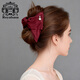 Royal sasa新年禮物法式緞面發(fā)抓小眾高級感三角形抓夾后腦勺盤(pán)發(fā)鯊魚(yú)夾發(fā)飾