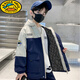 G.duck兒童裝男童秋裝外套2025新款秋冬季男孩中大童夾棉加厚風(fēng)衣韓版潮 藏青色加厚款 150