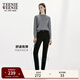 Teenie Weenie【涼感】小熊春季簡(jiǎn)約修身小腳牛仔褲小個(gè)子長(cháng)褲女款 黑色 S (160)