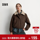 森馬（Semir）外套女冬季夾棉仿羊羔毛翻領(lǐng)oversize磨毛2025巴恩風(fēng)109725108014