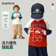 MQDMINI童裝男童長(cháng)袖T恤兒童插肩拼接t恤中小童洋氣卡通衣服 動(dòng)物營(yíng)地