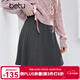 百圖（betu）女裝2025年冬季新款半身裙高級感百搭A字針織短裙裙子女2510T69 灰色 M