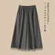 望辰七分闊腿褲女2026新款加厚羊毛呢小個(gè)子八分直筒短褲外穿秋冬褲子 淺灰色 L 110-120斤