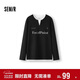 森馬（Semir）[商場(chǎng)同款]長(cháng)袖T恤男拼接假兩件情侶裝25秋印花上衣101525101201