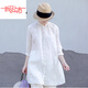 啄木鳥(niǎo)（TUCANO）中長(cháng)款輕薄亞麻防曬襯衫女夏季寬松顯瘦休閑外搭白色棉麻開(kāi)衫上衣 白色 (少量現貨) XL 【建議130-150斤】