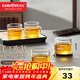 金灶（KAMJOVE）茶杯玻璃茶杯品茗杯耐熱玻璃杯 家用辦公室喝茶杯泡茶杯小茶杯 K-106/4個(gè)裝120毫升