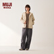 MUJI女式 保暖 降落傘褲 褲子 女款 休閑褲 長(cháng)褲 25年冬季 BEX01C5A 深灰色 M (160/66A)