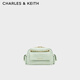CHARLES&KEITH26春新品菱格鏈條口袋包腋下包機車(chē)包生日禮物CK2-80671832 Mint Green薄荷綠色 S