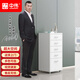 中偉（ZHONGWEI）矮柜活動(dòng)柜文件柜桌下抽屜柜打印機放置柜收納柜帶輪子五抽白色