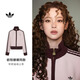 阿迪達斯（adidas）三葉草歐陽(yáng)娜娜同款 外套女裝2026春新款三條紋撞色立領(lǐng)針織外套 KV8867 淺粉色 S