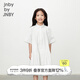 jnby by JNBY江南布衣童裝全棉舒適短袖連衣裙翻領(lǐng)休閑夏女童兒童1O4G11180 056/冷灰白 150 cm