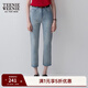 Teenie Weenie小熊女裝簡(jiǎn)約夏季牛仔鉛筆褲修身小腳褲女長(cháng)褲薄款 淺藍色 L (170)