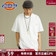 Dickies短袖T恤 簡(jiǎn)約小LOGO男式棉舒適寬松上衣 t恤男DK012306 白色 (寬松版型) 2XL