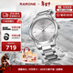 雷諾（RARONE）【定制刻字】手表 極曜男士商務(wù)手表石英鋼帶腕表 新年禮物送男友 灰面鋼帶+替換皮帶禮盒款