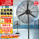 鉆石牌（DIAMOND）工業(yè)風(fēng)扇大風(fēng)力電風(fēng)扇牛角扇大功率風(fēng)扇工廠(chǎng)車(chē)間商用立式落地大風(fēng)扇工業(yè)壁扇吹除甲醛 FS-65 工業(yè)落地扇（銅線(xiàn)電機）