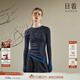 日著(zhù)原創(chuàng  )坑條打底衫上衣2024春春季新款女修身顯瘦長(cháng)袖圓領(lǐng)毛針織衫 梅藍 L