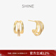 萱子（SHINE）法式字母耳環(huán)耳釘女小眾設計感復古港風(fēng)耳環(huán)高級感新年禮物