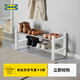 宜家（IKEA）TJUSIG圖西格門(mén)廳鞋架家用門(mén)口收納置物架現代簡(jiǎn)約玄關(guān)凳 黑色鞋架79cm