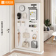 家惠優(yōu)選洞洞板墻上置物架入戶(hù)玄關(guān)墻面配件收納展示架洞洞板白長(cháng)120寬60