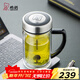 希諾（heenoor） 雙層玻璃杯男帶把過(guò)濾辦公室高檔泡茶杯手柄創(chuàng  )意便攜玻璃水杯子 【經(jīng)典小樹(shù)款】禮盒裝-435ml