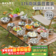 半物生活316不銹鋼戶(hù)外露營(yíng)餐具套裝野餐便攜收納碗筷套裝燒烤盤(pán)家用餐具