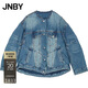 JNBY/江南布衣【商場(chǎng)同款】25冬新品牛仔羽絨服寬松無(wú)領(lǐng)解構5P0C12730