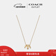 蔻馳（COACH）【新年禮物】奧萊女士三環(huán)經(jīng)典標志 RONDELL項鏈禮物 金色