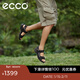 愛(ài)步（ECCO）戶(hù)外涼鞋男鞋 男士透氣魔術(shù)貼沙灘休閑鞋子 越野069564 黑色/灰色06956450034 40