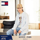 TOMMY JEANS【棉麻混紡】25春夏新款男裝純色商務(wù)休閑簡(jiǎn)約長(cháng)袖襯衫外套 淡藍色C3Q M