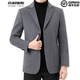 查利德斯輕奢雙面呢西服男秋冬厚款韓版修身商務(wù)休閑百搭毛呢西裝外套男 98/2113灰色【單里免燙款】 175碼/L【建議125-140斤】