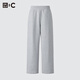 優(yōu)衣庫合作款男女裝寬松運動(dòng)長(cháng)褲/褲腳抽繩衛褲加長(cháng)款485453 03 灰色 S