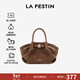 拉菲斯?。↙a Festin）小懶包2026新款包包真皮女包單肩斜挎包通勤手提包生日情人節禮物 琥珀棕-中號 | 新色首發(fā)