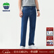 texwood蘋(píng)果牌牛仔褲男秋冬經(jīng)典水洗直筒中青年休閑褲輕奢男士褲子 【品牌經(jīng)典款】中藍色 32 碼 腰圍85cm/2.55尺