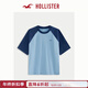 HOLLISTER經(jīng)典小海鷗圖案25夏情侶重磅棉質(zhì)T恤男女裝324-5461 海軍藍撞色 M (180/100A)