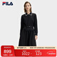 FILA 斐樂(lè )官方楊冪同款女子連衣裙2025年時(shí)尚休閑寬松收腰翻領(lǐng)連身裙