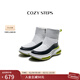COZY STEPS可至男女款冬季COZYLOOP太空鞋羊皮毛一體厚底保暖防寒羊毛雪地靴 香草奶白+曜石黑（8108） 36