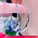 ZLEX銀耳環(huán)9999度銀女士耳釘銀致質(zhì)高級感名媛2023流行網(wǎng)紅40 銀色素圈耳環(huán)5CM大號 S