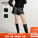 艾諾絲雅詩(shī)【商場(chǎng)同款】冬季新款簡(jiǎn)潔優(yōu)雅通勤百搭皮壓格黑色短褲女21023007 黑色 L