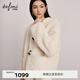 伊芙麗（eifini）伊芙麗100%綿羊毛學(xué)院風(fēng)牛角扣外套2025秋季新款 米白 S 85-110斤