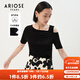 艾諾絲雅詩(shī)【商場(chǎng)同款】春秋季新品透氣通勤不對稱(chēng)露肩薄針織衫女20718105 黑色 M